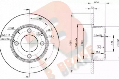 R BRAKE 78rbd27812 -  Тормозной диск